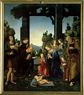 Attributes Prints: Lorenzo di Credi, The Adoration of Christ