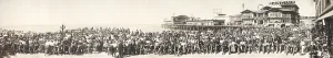 Boardwalk Prints: Los Angeles Motorcycle Club at Venice Beach, panoramic photograph, California, 1911