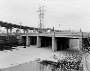 Images Dated 14th February 2008: Los Angeles, detail of Washington Boulevard Bridge