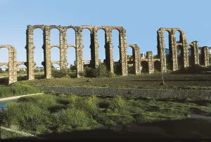 Antique Prints: Los Milagros Aqueduct. 1st c. SPAIN