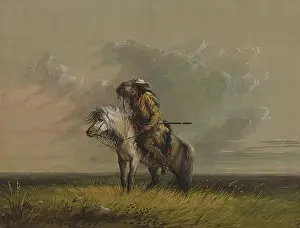 Lost Prints: THE LOST GREENHORN, 1858-1860, by Alfred Jacob Miller, painting, watercolor on paper