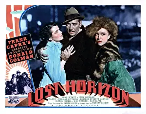 Fur Collar Prints: LOST HORIZON, from left, Jane Wyatt, Ronald Colman, Margo, 1937