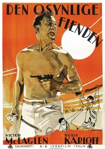 4ev In Prints: LOST PATROL, (aka DEN OSYNLIGA FIENDEN), Victor McLaglen on Swedish poster art, 1934