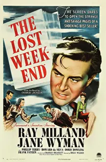 Story 75th Academy Awards Prints: THE LOST WEEKEND, Ray Milland, Style A 1-sheet poster art, 1945