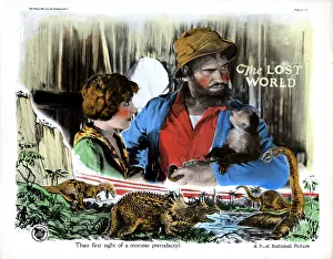 Monkey Prints: THE LOST WORLD, from left, Bessie Love, Wallace Beery, 1925