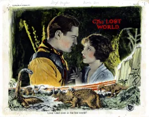 Love Prints: THE LOST WORLD, from left, Lloyd Hughes, Bessie Love, 1925