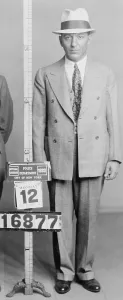 Mobsters Prints: Louis Lepke Buchalter (1897-1944) in New York City police mugshot of August 1939