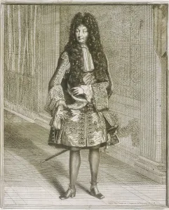 LOUIS XIV, called "Le Roi Soleil" (1638-1715). Engraving. SPAIN. Madrid. National Library. AISA/Everett Collection**US SALES ONLY**
