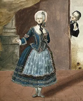 Theaters Prints: Louise Contat (1760-1813), a Comedie Franaise actress