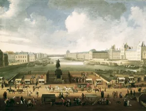1665 Prints: The Louvre and the Seine from Pont Neuf