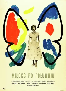Hepburn Prints: LOVE IN THE AFTERNOON, (aka MILOSC PO POLUDNIU), Polish poster, Audrey Hepburn, 1957