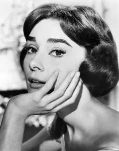 Thick Eyebrows Prints: LOVE IN THE AFTERNOON, Audrey Hepburn, 1957
