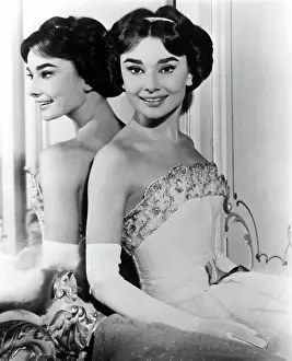 Thick Eyebrows Prints: LOVE IN THE AFTERNOON, Audrey Hepburn, 1957