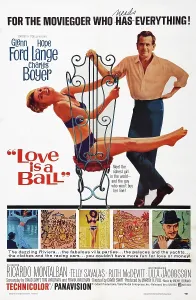 Hope Prints: LOVE IS A BALL, US poster art, top from left: Hope Lange