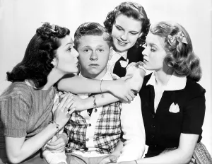 Lana Prints: LOVE FINDS ANDY HARDY, Ann Rutherford, Mickey Rooney, Judy Garland, Lana Turner, 1938