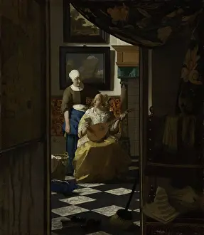 Secret Prints: The Love Letter, Johannes Vermeer, 1669-1670, Dutch painting, oil on canvas