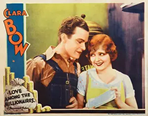 Red Hair Prints: LOVE AMONG THE MILLIONAIRES, l-r: Stanley Smith, Clara Bow on lobbycard, 1930