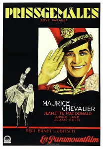 Salute Prints: THE LOVE PARADE, (aka PRINSGEMALEN), Swedish poster art, Maurice Chavalier, 1929