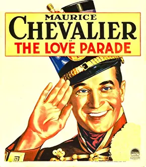 Salute Prints: THE LOVE PARADE, Maurice Chevalier on window card, 1929