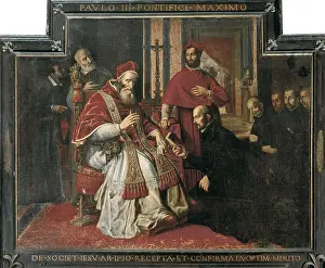 Priest Prints: Loyola, Saint Ignacius of (1491-1556); PAUL III (1468-1549)