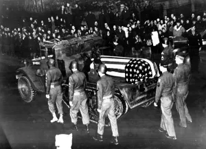 Funeral Procession Prints: Lt. General George S. Patton heading towards his final resting place in Germany
