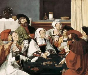 Lucas van Leyden, school of (first half 16th). The Card Players. 2nd half 16th c. Renaissance art. Oil on canvas. UNITED STATES OF AMERICA. Washington. National Gallery of Art