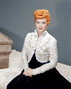Pearl Earrings Prints: Lucille Ball, ca. 1940s