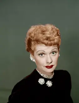 Diamond Earrings Prints: Lucille Ball, ca. 1950s