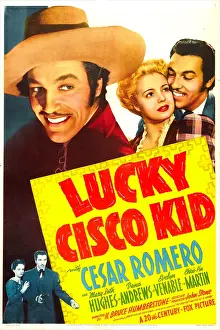 Romero Prints: LUCKY CISCO KID, US poster, top from left: Cesar Romero