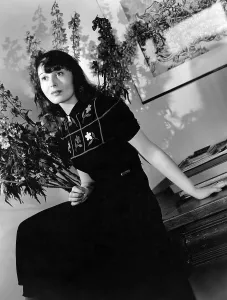 Embroidered Prints: Luise Rainer, MGM portrait, ca. 1938