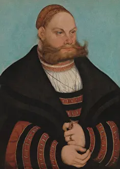 Ruffles Prints: LUKAS SPIELHAUSEN, by Lucas Cranach the Elder, 1532, German painting, oil on wood