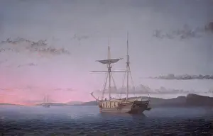 Shipping Prints: Lumber Schooners at Evening on Penobscot Bay