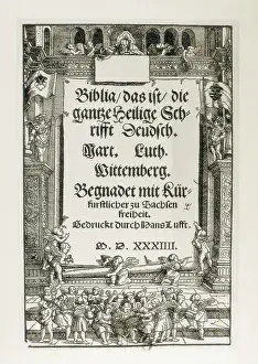 Luther Prints: LUTHER, Martin (1483-1546). First edition of the Bible translated into German by Luther (1534)