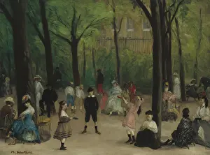 Lcgr1606 Prints: Luxembourg Gardens, by William James Glackens, 1906, American painting, oil on canvas