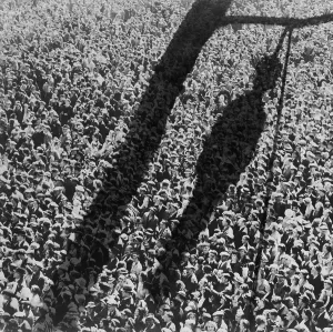 Ecrem Prints: Lynching. The shadow of lynching painted over a crowd of white people