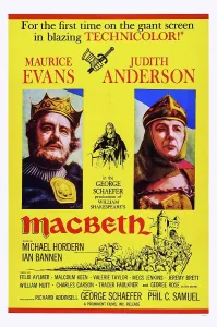 Anderson Prints: MACBETH, US poster art, from left: Maurice Evans, Judith Anderson, 1960