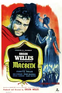 Orson Prints: MACBETH, US poster, from left: Orson Welles, Jeanette Nolan, 1948