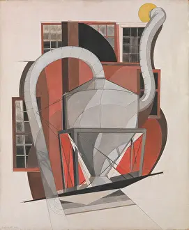 Lcgrfa1705 Prints: MACHINERY, by Charles Demuth, 1920, American painting, gouache, and graphite on cardboard