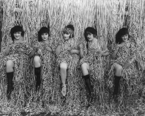 Mack Prints: Mack Sennett girls posing in serpentine confetti. 1918
