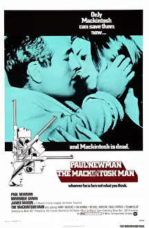 Jbp10ju25 Prints: THE MACKINTOSH MAN, US poster art, from left: Paul Newman, Dominique Sanda, 1973