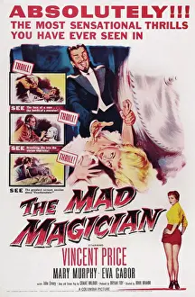 Price Prints: THE MAD MAGICIAN, US poster art, Vincent Price, Eva Gabor, Mary Murphy, 1954