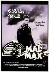 Leather Jacket Prints: MAD MAX, Mel Gibson on Australian poster art, 1979