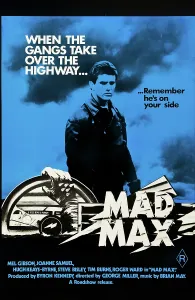 Leather Jacket Prints: MAD MAX, Mel Gibson on Australian poster art, 1979