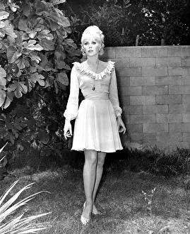 Ruffled Collar Prints: THE MAD ROOM, Stella Stevens (in a dress by Moss Mabry), 1969