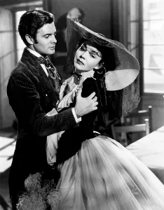 Picture Hat Prints: MADAME BOVARY, from left, Louis Jourdan, Jennifer Jones, 1949