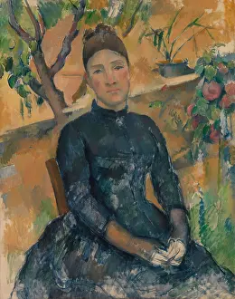 Complexity Prints: Madame Cezanne, by Paul Cezanne, 1891, French Post-Impressionist painting, oil on canvas