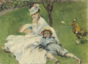 Auguste Prints: Madame Monet and Her Son, by Auguste Renoir