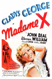 Hand Behind Head Prints: MADAME X, US poster art, Gladys George, 1937