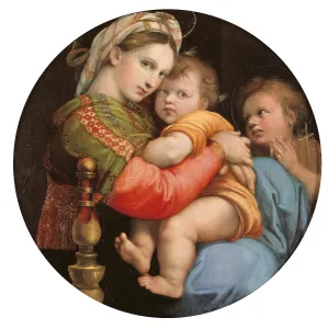 Square Image Prints: Madonna of the Chair, by Raffaello Sanzio