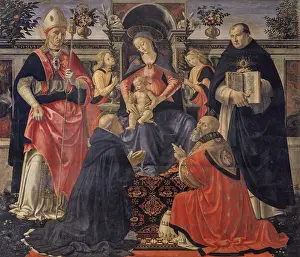 Cloak Prints: Madonna and Child Enthroned between Angels and Saints (Madonna col Bambino)